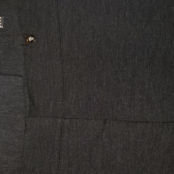 Tory Burch Black/gray Wool Straight Leg Dress Career Work Pants - Picture 2 of 9